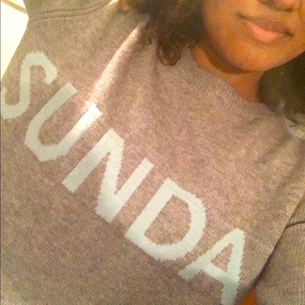 Sunday Funday Sweater in Gray and Blue